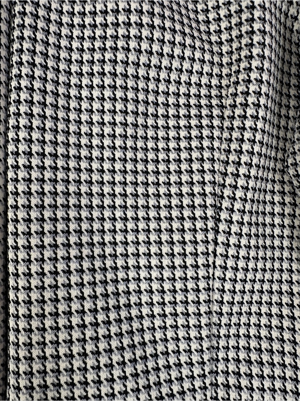 Marigold Houndstooth Puff Sleeve Tailored Mini Dress Cream Black Size L - Picture 2 of 10
